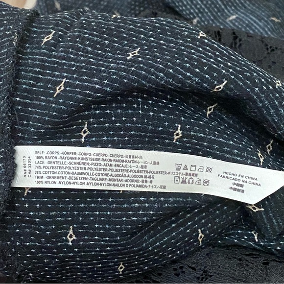 Intimately FREE PEOPLE Any Party Trapeze Slip Dress Black/Combo Size S - Picture 16 of 16